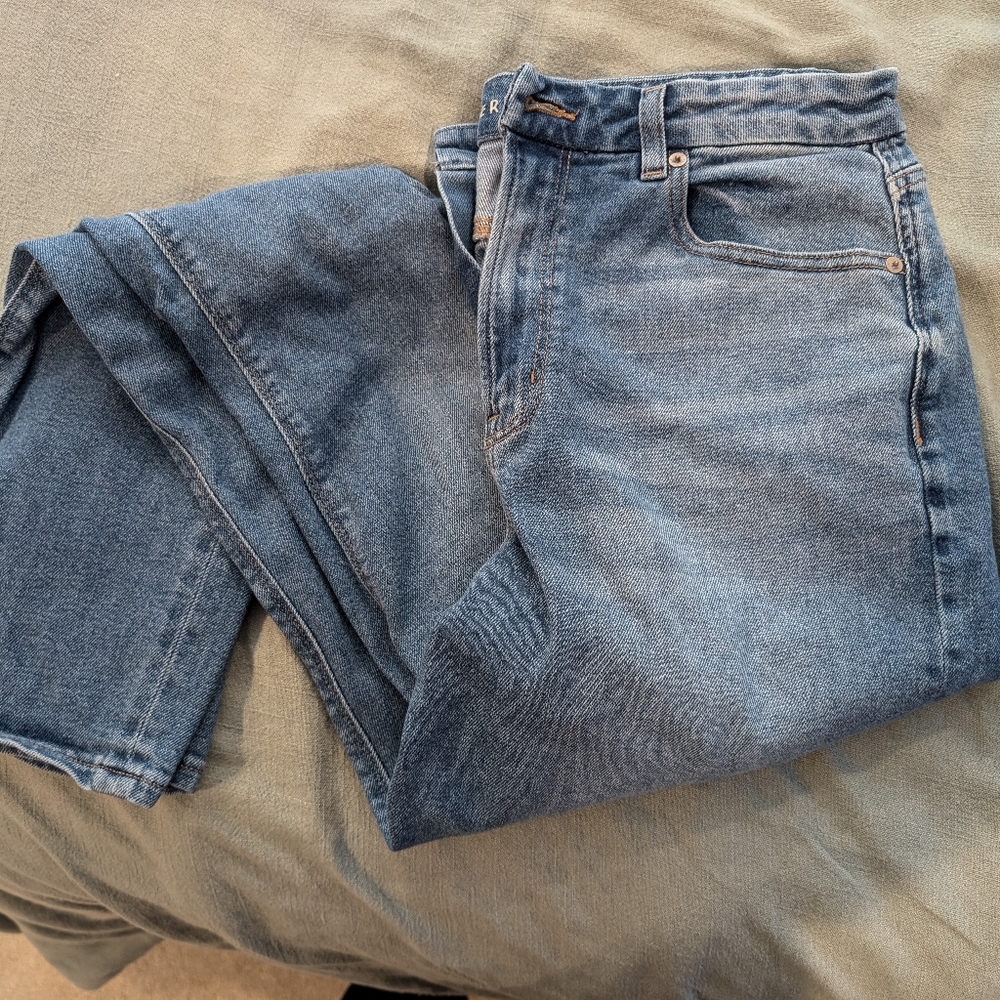 XLONG ae curvy mom jeans - medium blue